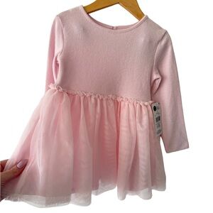 George Light Pink Ribbed Tulle Dress 2T